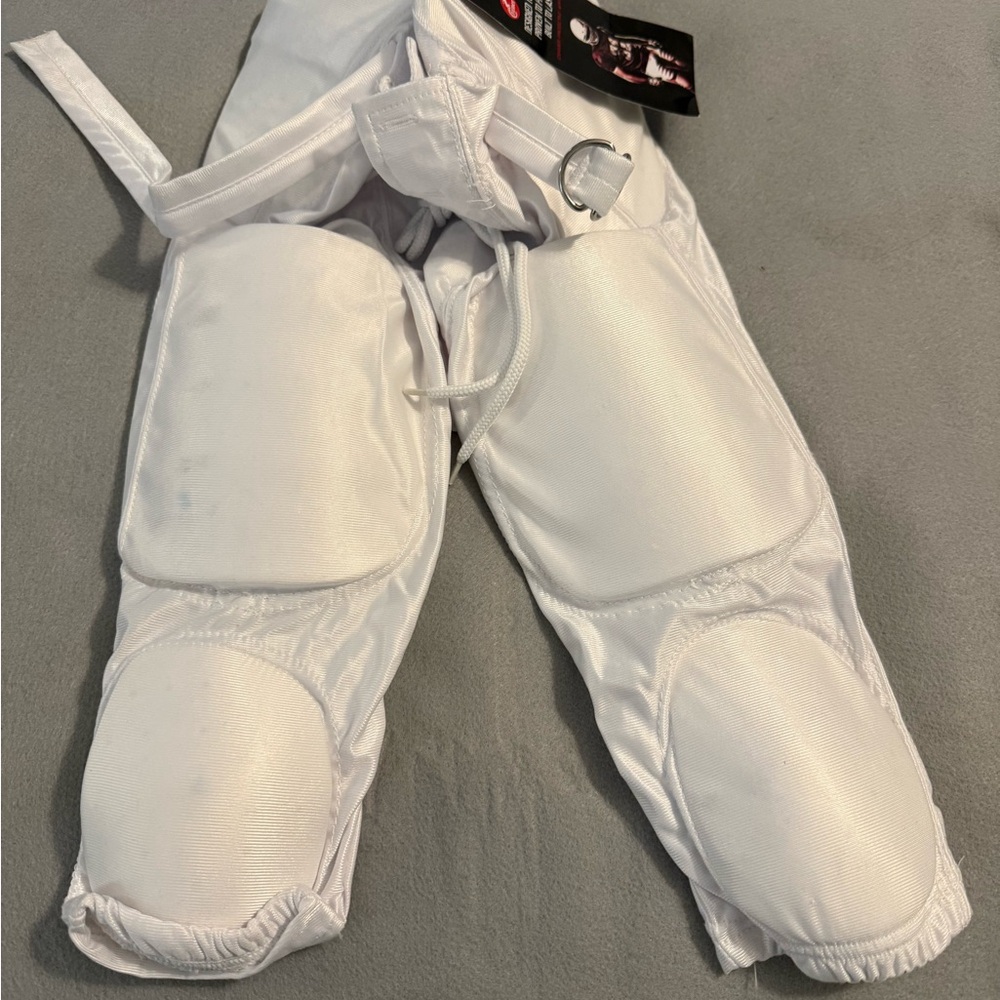 Kids White Padded Sports Pants